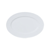 Placa de aro de cerâmica branca de pedra servindo placa de macarrão placa de grés profundo para restaurantes
