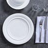 Pratos cerâmicos de vidro de tigela de sopa quadrada de placa profunda de porcelana de vidro branco