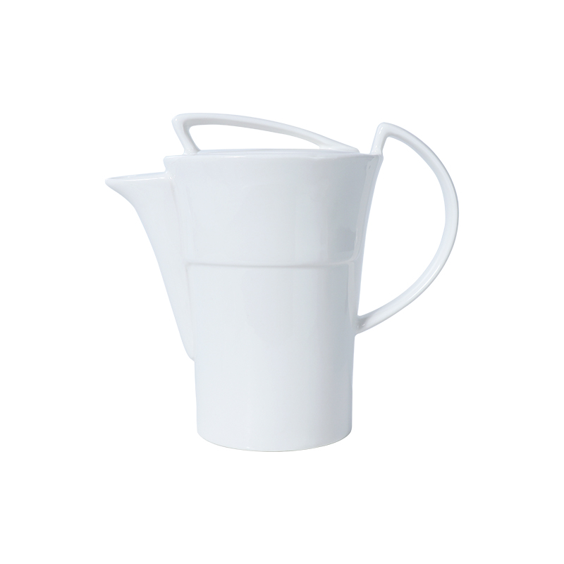 Conjunto de xícara de café de porcelana branca com pires de cerâmica de 5 onças