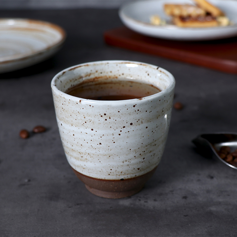 Xícaras de chá cerâmica rústica chinesa xícara de porcelana caneca reta
