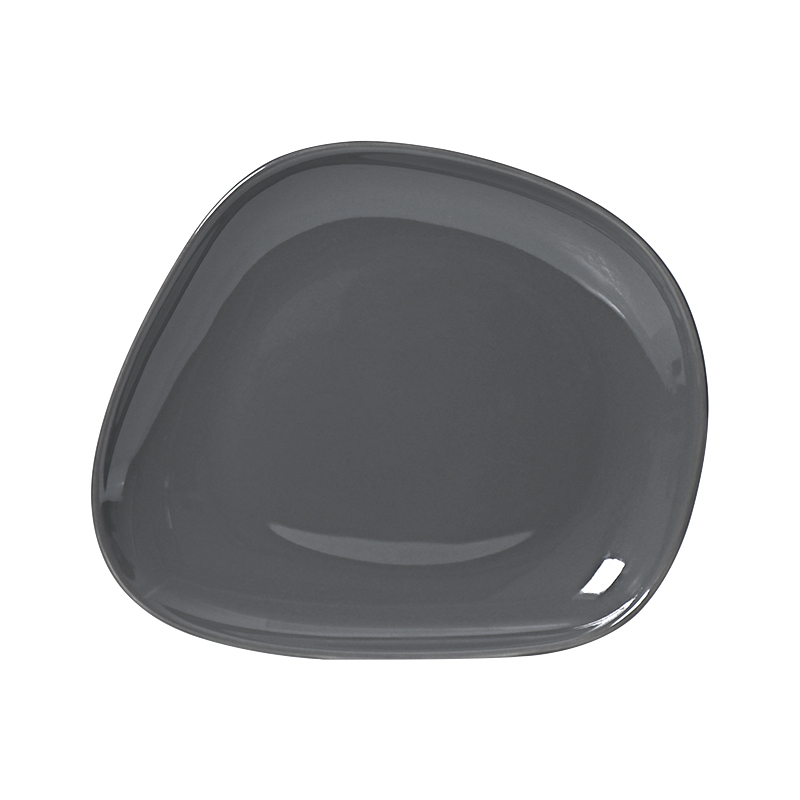  Conjunto de grés de alta qualidade, coreano, japonês, criativo, prato irregular, servindo, preto, cinza escuro, decoração de porcelana, pratos de cerâmica