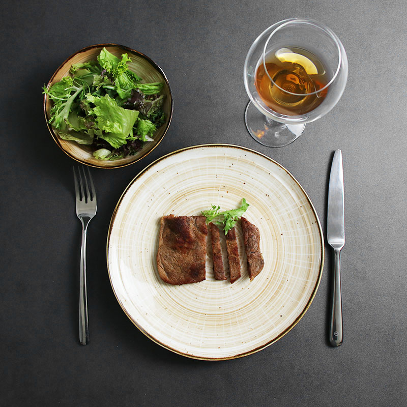 Conjunto de louça de porcelana bege Conjunto de jantar de cerâmica Chaozhou