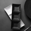 Talheres de restaurante preto branco cores personalizadas placa de 3 compartimentos 