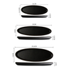 Placa oval durável por atacado, placas ovais de cerâmica seguras para micro-ondas, louça de restaurante de hotel