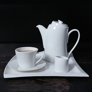 Conjunto de presente do dia das mulheres personalizado confiante senhora design cerâmica bule xícaras de café conjunto porcelana 