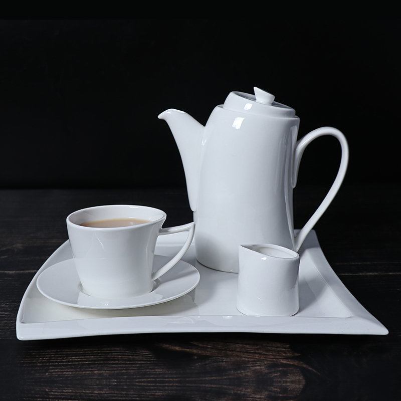 Conjunto de presente do dia das mulheres personalizado confiante senhora design cerâmica bule xícaras de café conjunto porcelana 