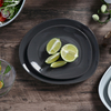  Conjunto de grés de alta qualidade, coreano, japonês, criativo, prato irregular, servindo, preto, cinza escuro, decoração de porcelana, pratos de cerâmica