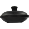 Prato fundo de porcelana com tampa GET TORTILLERO com TAPA 19,7 CM preto 
