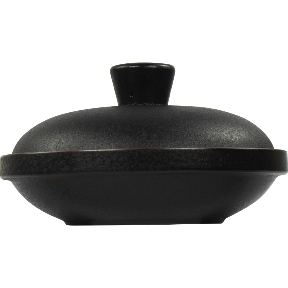 Prato fundo de porcelana com tampa GET TORTILLERO com TAPA 19,7 CM preto 