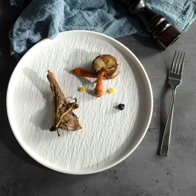 Material da porcelana da placa do restaurante de 10 polegadas, cofre seguro da máquina de lavar louça da micro onda