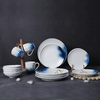 Conjunto de talheres de porcelana para hotel, conjunto de pratos para massas e frutos do mar, prato de vieiras, conjunto de louça para restaurante