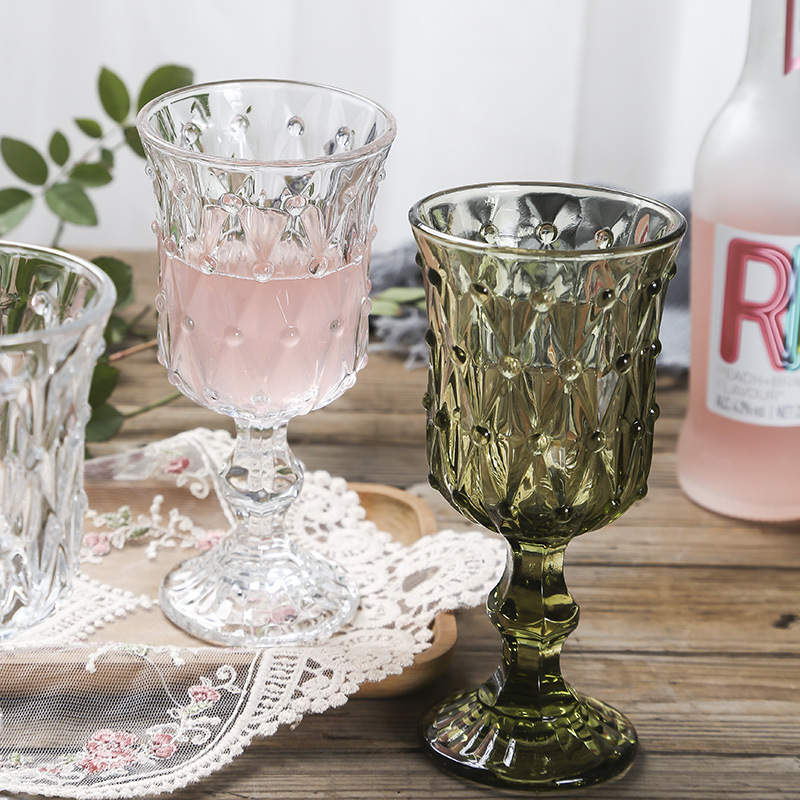 Copos de bar, restaurante, conjunto de presente para casa, 7,5 onças, branco, verde, cálices coloridos para vinho