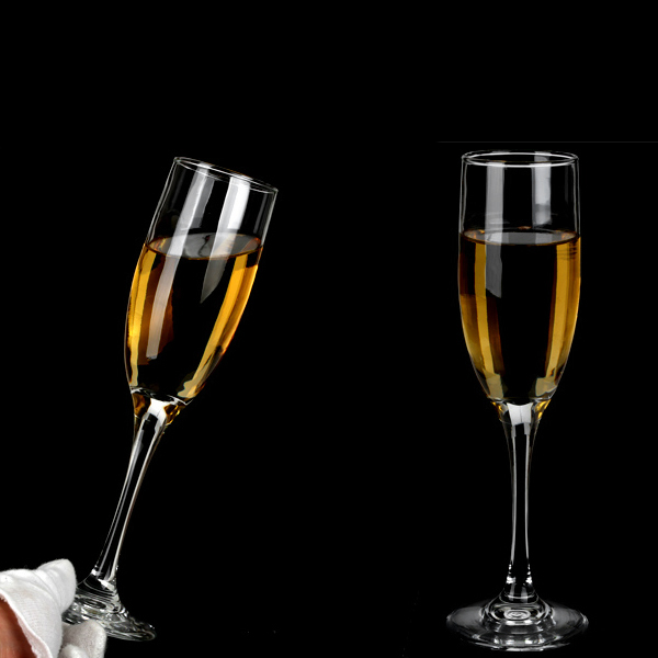 Conjunto de presentes de vidro personalizado para hotel utensílios de mesa para restaurante 6 oz 7,5 oz vidro flauta