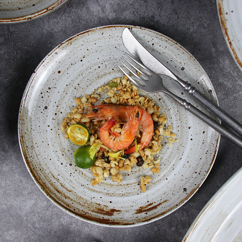 Conjunto de jantar de porcelana artesanal de venda quente no Reino Unido Conjuntos de louça de restaurante