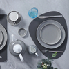 Louça de cerâmica cinza para restaurante, luxo, moderno, conjunto de louça, conjunto de louça de porcelana de luxo
