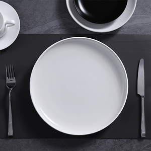 Placa cerâmica padrão da cor branca material durável da porcelana para restaurantes e hotéis