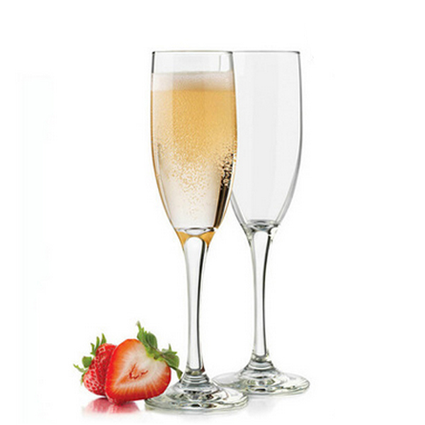 Conjunto de presentes de vidro personalizado para hotel utensílios de mesa para restaurante 6 oz 7,5 oz vidro flauta