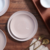 Novo design de porcelana rosa talheres atacado placa de jantar de casamento conjunto 12 Polegada conjunto de jantar redondo louça