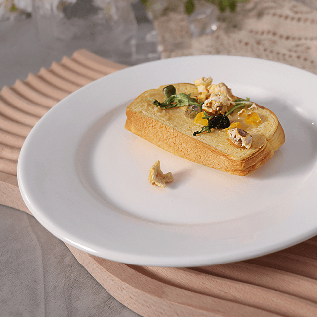 Pratos de jantar de porcelana para aperitivos de festa em cerâmica branca para restaurantes de hotel