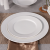 Pratos de porcelana branca conjunto de pratos de cerâmica