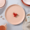 Conjunto de talheres de cerâmica de luxo estilo nórdico, placas rosa, louça de porcelana