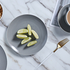 Pratos e tigelas cinza profundo conjunto de jantar porcelana moderna xícara de café talheres restaurante jantar prato de luxo cerâmica