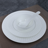 Conjunto de pratos de louça para hotel Conjunto de jantar branco Bone China Conjunto de talheres