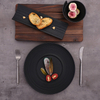 Louça moderna de luxo preta para restaurante, 8 espaços, cerâmica, para jantar e restaurante, prato de porcelana