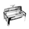 Prato de atrito retangular visível, buffet, aquecedor de aço inoxidável, pratos de atrito, aquecedor de alimentos, fogões de buffet para contratação de catering