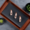 Conjunto de placa de sushi de grés chaozhou cerâmica retângulo placas de madeira conjunto pratos louça de luxo para fornecimento de restaurante