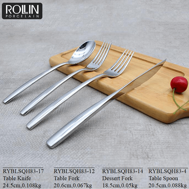 Conjuntos de talheres de aço inoxidável com logotipo personalizado para hotel