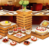 Rack de exibição de madeira buffet para catering de madeira para hotel
