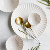 Jantar branco de luxo utensílios de mesa restaurante louça conjunto de pratos pratos de cerâmica branca conjunto de louça de jantar de cerâmica