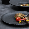 Louça preta fosca Pratos de entrada para restaurante japonês Conjuntos de pratos pretos Louça