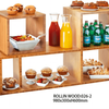 Rack de exibição de madeira buffet para catering de madeira para hotel