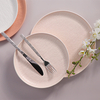 Pratos de restaurante de louça rosa claro de venda quente sob utensílios de mesa vitrificados Vajilla de casamento