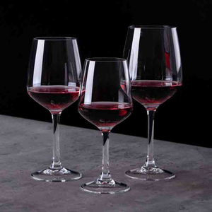 Copo de vinho de hotel, produtos vidreiros transparentes comerciais