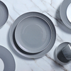 Pratos e tigelas cinza profundo conjunto de jantar porcelana moderna xícara de café talheres restaurante jantar prato de luxo cerâmica