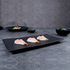Conjunto de placa de sushi de grés chaozhou cerâmica retângulo placas de madeira conjunto pratos louça de luxo para fornecimento de restaurante