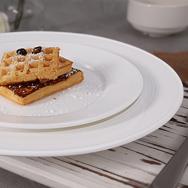 Conjunto de pratos de jantar de porcelana branca pratos de cerâmica