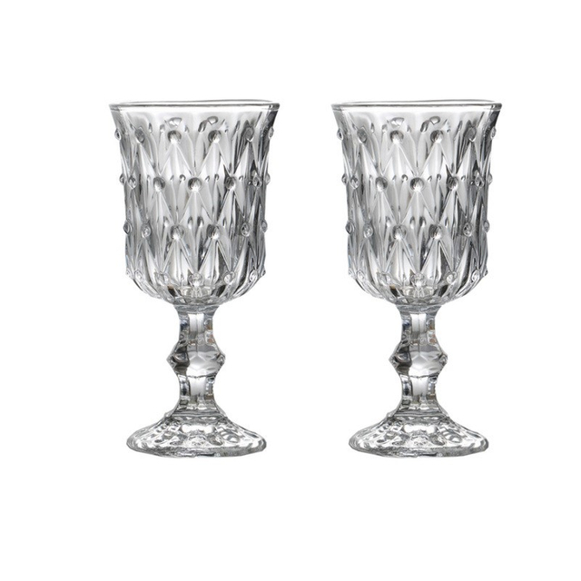 Bar Glasses Restaurante Home Gift Set 7,5 onças taças de cor verde branca para vinho