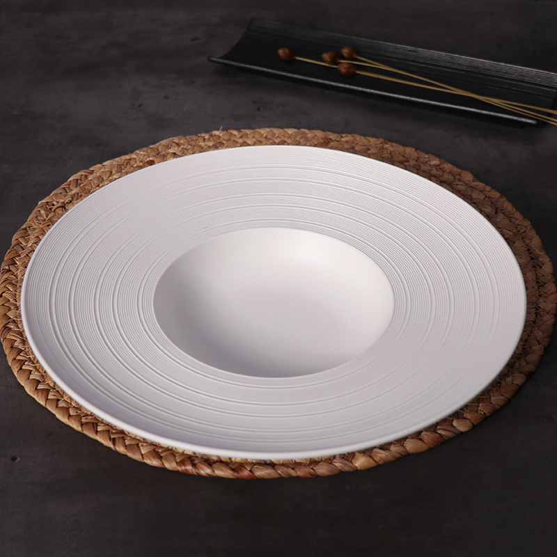 Louça moderna de luxo preta para restaurante, 8 espaços, cerâmica, para jantar e restaurante, prato de porcelana