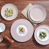 Novo design de porcelana rosa talheres atacado placa de jantar de casamento conjunto 12 Polegada conjunto de jantar redondo louça