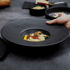 Louça preta fosca Pratos de entrada para restaurante japonês Conjuntos de pratos pretos Louça