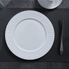Conjunto de pratos de louça para hotel Conjunto de jantar branco Bone China Conjunto de talheres