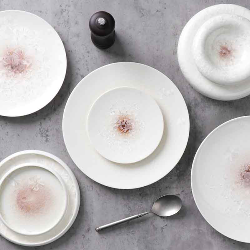 Fabricante de talheres de cerâmica de placa de porcelana para hotel