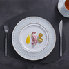 Fornecedor de hospitalidade de Guangzhou, catering a bordo, louça de luxo, pratos de mesa de porcelana óssea