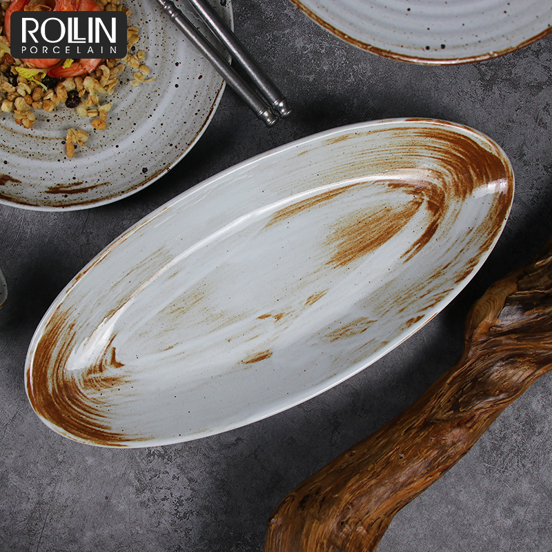Pratos Personalizados Pratos de Porcelana Pratos de Cerâmica Pratos de Cerâmica Pratos Ovais de Restaurante
