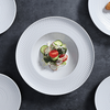 Fornecedor de hotel de Guangzhou Pratos de jantar brancos para jantar fino Prato de festa de cerâmica Prato de porcelana branco personalizado para restaurante