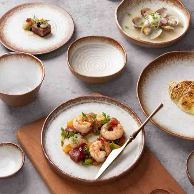 Fabricante de louças de porcelana para pratos comerciais para restaurantes